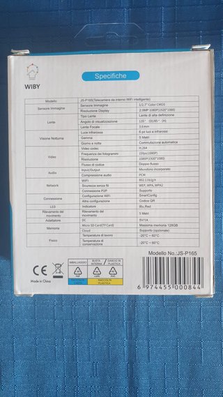 Telecamera WiFi Intelligente WIBY JS-P165 1080P