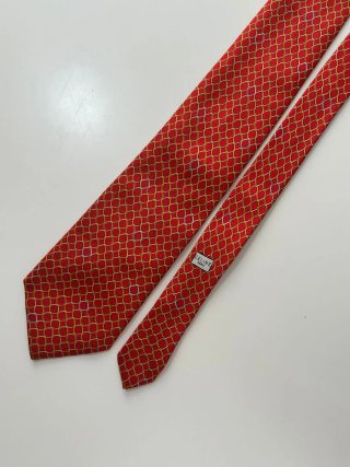 Corbata Celine Roja y Dorada