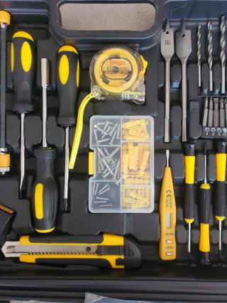 Taladro Atornillador + Kit Herramientas