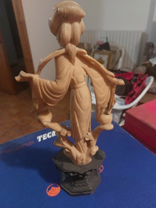 Coppia statuette pasta di resina anni 60