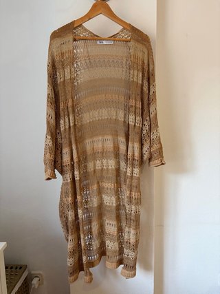 Kimono ZARA Beige y Marrón Talla Única