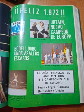 Lote 5 tomos revista Febox BOXEO 1971-1980