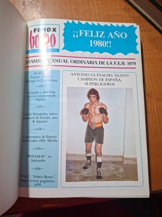 Lote 5 tomos revista Febox BOXEO 1971-1980