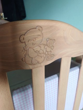 Cuna madera con colchón 120x60