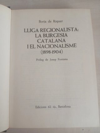 Libro Lliga Regionalista (1898-1904)