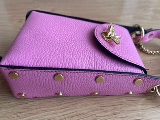 Bolso Vera Pelle Rosa con Cadena Dorada