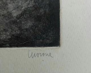 Litografia d'autore rara Morone