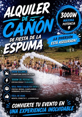 Alquiler máquina para fiesta de espuma.