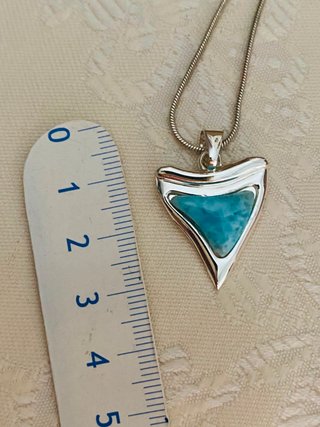 Colgante y cadena de Plata Ley y Larimar