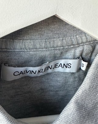 Polo Calvin Klein Jeans S Grigio Chiaro