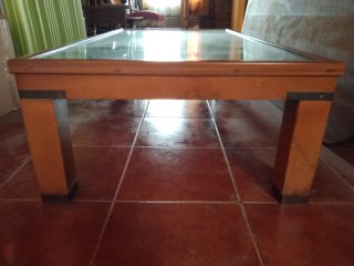 Mesa centro vintage mapamundi antiguo