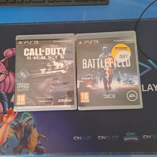 Lote 2 juegos PS3: Call of Duty Ghosts y Battlefie