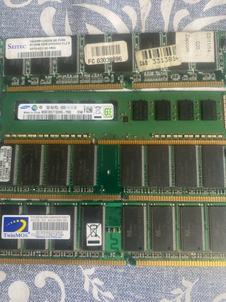 Lote Memorias RAM DDR3 y DDR4