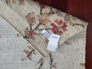 Alfombra Zara Home Yute Flores Beige