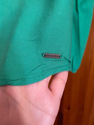 Camicia Hollister verde prato manica corta