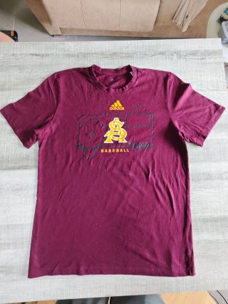 Camiseta Adidas Baseball Talla M Burdeos