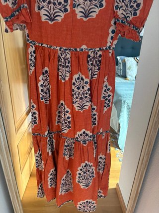Vestido Cherubina Naranja Estampado
