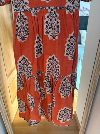 Vestido Cherubina Naranja Estampado