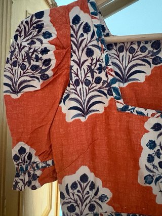 Vestido Cherubina Naranja Estampado