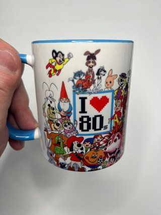 Taza Cerámica I Love 80s Dibujos