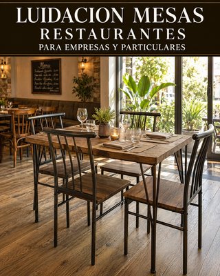 Mesa y 4 sillas para restaurante