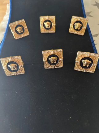 Anillo Versace Oro 18k Negro Grande cada uno 45e
