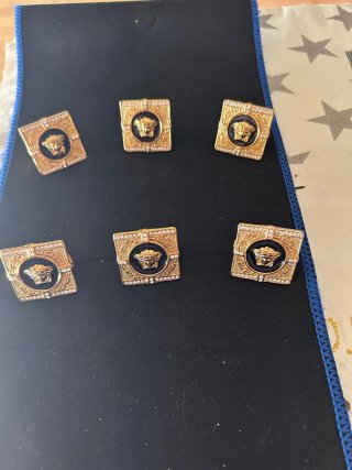 Anillo Versace Oro 18k Negro Grande cada uno 45e