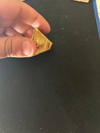 Anillo Versace Oro 18k Negro Grande cada uno 45e