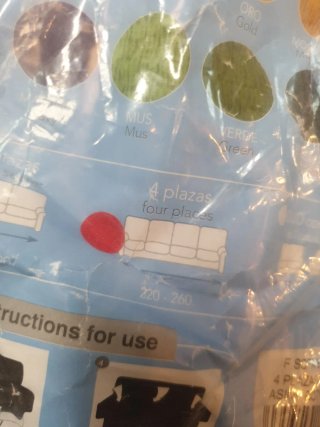 Funda sofá 4 plazas 220-260cm marrón