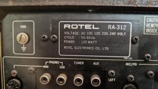 Amplificador Rotel RA-312 Plata