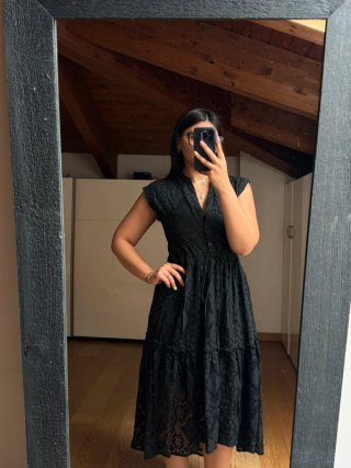 Abito donna pizzo nero
