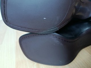 Botas altas de tacón negras Zara piel