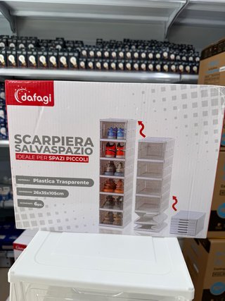 Scarpiera Salvaspazio Dafagi Trasparente