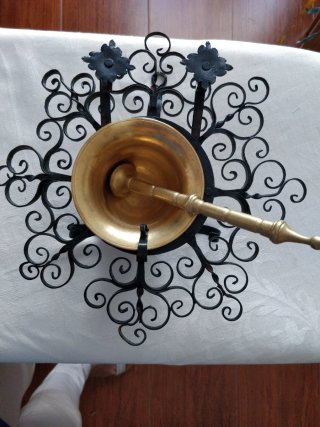 Almirez de cobre con mortero