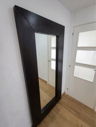 Espejo Grande Negro Madera