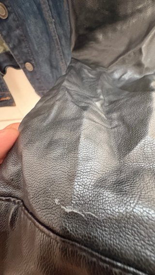 Chaqueta vaquera mujer mangas cuero