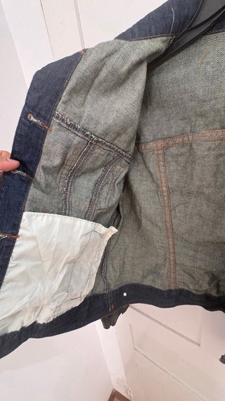 Chaqueta vaquera mujer mangas cuero