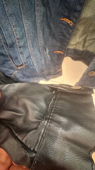 Chaqueta vaquera mujer mangas cuero