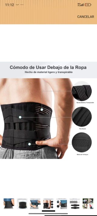 Faja Lumbar Ajustable