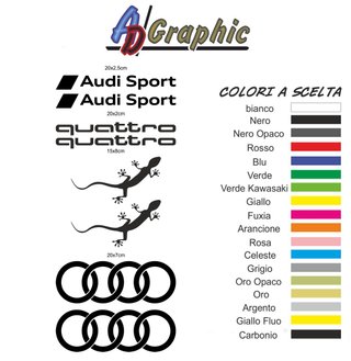 Kit Adesivi Audi Sport Quattro