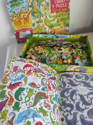 Libro y Puzzle Usborne En el zoo