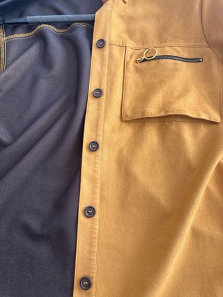 Chaqueta de ante para mujer color mostaza