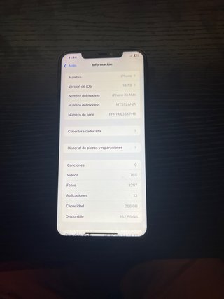 iPhone XS Max 256GB Dorado Batería 83%