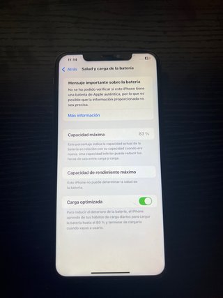iPhone XS Max 256GB Dorado Batería 83%