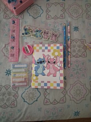 Estuche Escolar Stitch Rosa y Azul