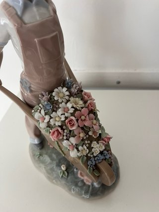 Figura Lladró Jardinero Flores 25cm