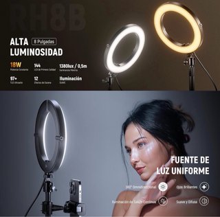 Aro de Luz LED Neewer con Trípode y soporte movil