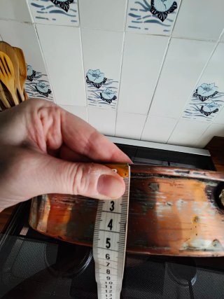Pentola francese in rame con manici Vintage