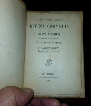 Libro La Divina Commedia 1895 Edizione Fiorentina