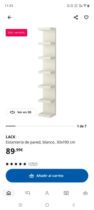 Estantería LACK Ikea Blanca